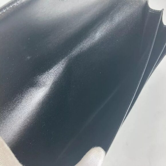 LOUIS VUITTON Opera Aeghe LV logo Pouch bag with handle Clutch bag Leather Black - Picture 8 of 13